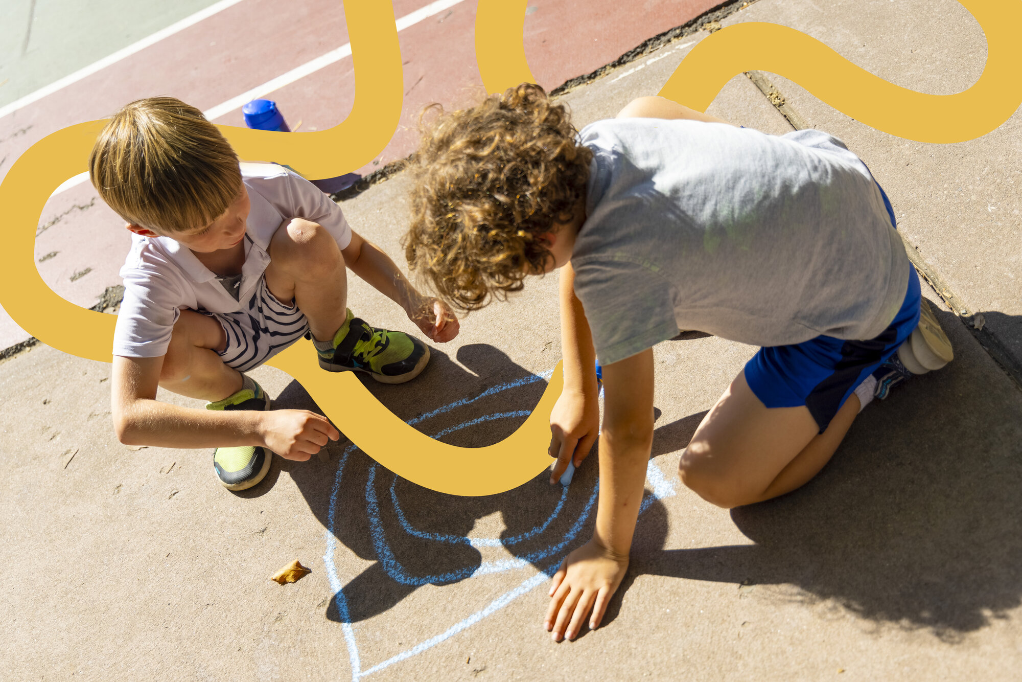Togetherhood gold squiggle pattern